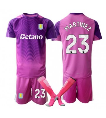 Aston Villa Emiliano Martinez #23 Målmand Tredje trøje Børn 2025-26 Kort ærmer (+ korte bukser)